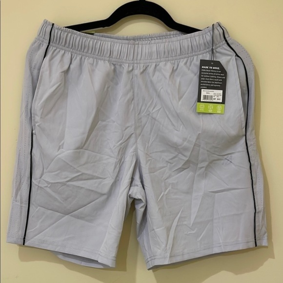 motion Other - Athletic Gray Shorts with Elastic Waistband and Relaxed Fit inseam 8 inches
